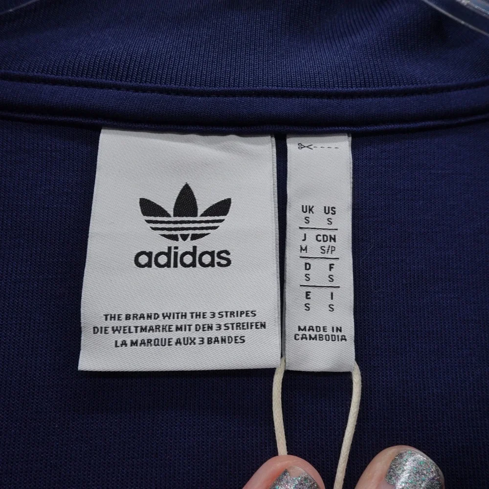 Adidas Funnelneck Originals 3 Stripes Pullover Sweatshirt Mens Small 1/4 Zip NWT
